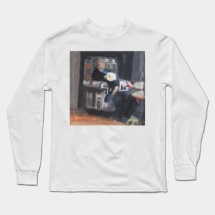 Woman Reflecting In Chair Long Sleeve T-Shirt